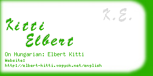 kitti elbert business card